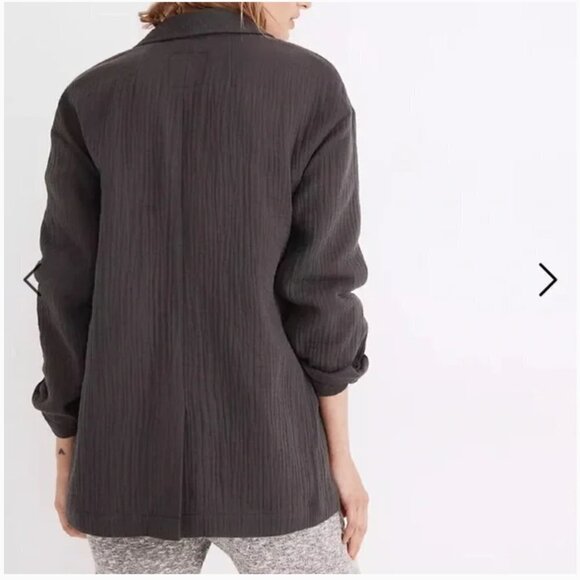NEW Madewell Grey Lightspun Dorset Single Breasted Slouchy Blazer Size XS - Picture 5 of 13